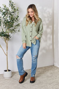 Cozy On Down Button Down Long Sleeve Shirt