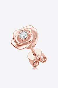 Radiant Blossom Moissanite Flower 925 Sterling Silver Earrings(rose gold or silver)