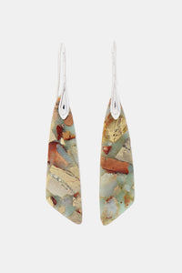 Handcrafted Natural Stone Dangle Earrings (gold or silver)