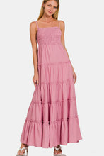 Load image into Gallery viewer, Woven Smocked Tiered Cami Maxi Dress
