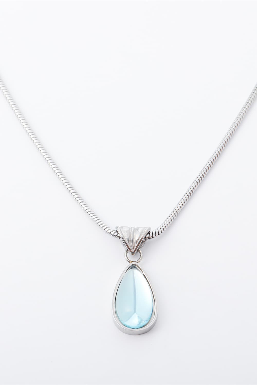 Enchanting Teardrop Titanium Steel Pendant Necklace (gold or silver)