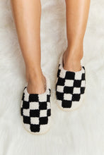 Load image into Gallery viewer, Checkered Print Plush Slide Slippers (multiple color options)
