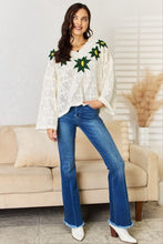 Load image into Gallery viewer, Unapologetically Me Floral Embroidered Pattern V-Neck Sweater by POL
