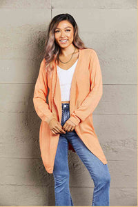 Pumpkin Patch Perfection Ribbed Open Front Cardigan
