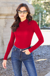 Easy To Style Mock Neck Long Sleeve Bodysuit (multiple color options)