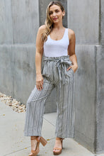 Load image into Gallery viewer, Find Your Path Paperbag Waist Striped Culotte Pants

