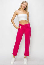 Load image into Gallery viewer, Tatiana High Waist Rolled Hem Straight Jeans by Risen
