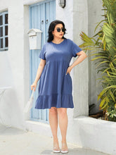 Load image into Gallery viewer, Round Neck Short Sleeve Dress
