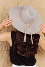 Load image into Gallery viewer, Keep Me Close Straw Braided Rope Strap Fedora Hat
