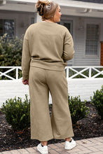 Load image into Gallery viewer, Leisure Luxe Textured Long Sleeve Top and Drawstring Pants Set (multiple color options)
