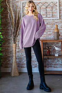 Tender Thoughts Round Neck Dropped Shoulder Top