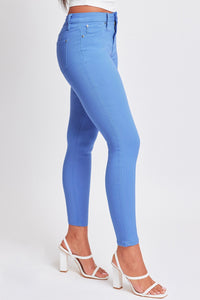 Hyperstretch Mid-Rise Skinny Pants in Blue