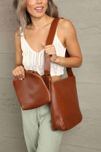Load image into Gallery viewer, Adventure Awaits 2-Piece Vegan Leather Tote Bag Set (2 color options)

