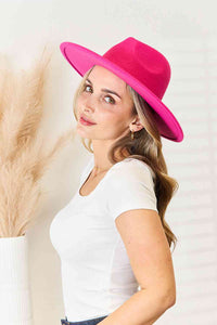 Rodeo Rose Flat Brim Fedora Fashion Hat