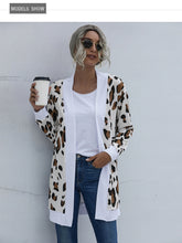 Load image into Gallery viewer, Fall in the City Leopard Open Front Cardigan (multiple color options)
