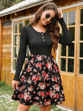 Load image into Gallery viewer, Room to Bloom Floral Buttoned Long Sleeve Dress
