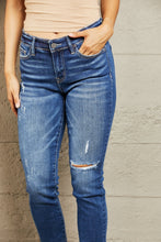 Load image into Gallery viewer, Miley Mid Rise Distressed Slim Jeans by Bayeas
