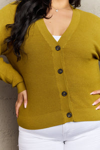 Kiss Me Tonight Button Down Cardigan in Chartreuse