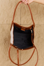 Load image into Gallery viewer, Beach Chic Faux Leather Trim Tote Bag in Ochre
