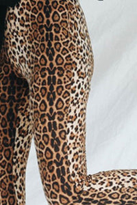Desert Prowess Leopard Print Flare Leg Pants