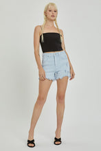 Load image into Gallery viewer, High Rise Distressed Detail Denim Shorts by Risen

