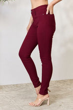 Load image into Gallery viewer, Kate Hyperstretch Mid-Rise Skinny Jean Pants in Dark Wine

