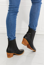Load image into Gallery viewer, Love the Journey Stacked Heel Chelsea Boot in Black
