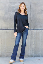 Load image into Gallery viewer, Everyday Happiness V-Neck Long Sleeve Top (multiple color options)
