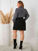 Load image into Gallery viewer, Show In The City Tie Neck Long Sleeve Mini Dress
