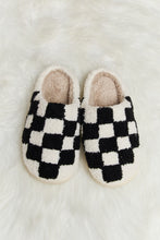 Load image into Gallery viewer, Checkered Print Plush Slide Slippers (multiple color options)
