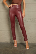 Load image into Gallery viewer, Sleek and Chic Vegan Leather High Waist  Straight Pants (2 color options)
