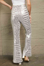 Load image into Gallery viewer, Funky Fusion Sequin High Waist Flared Pants (multiple color options)
