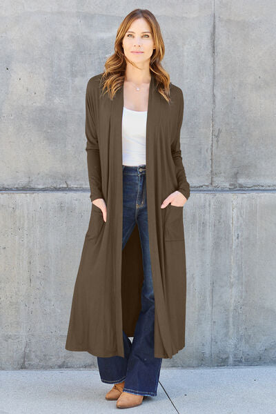 Basic Beauty Open Front Long Sleeve Cardigan (multiple color options)