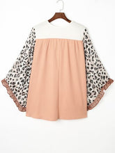 Load image into Gallery viewer, Crossing Paths Waffle-Knit Frill Leopard Cardigan
