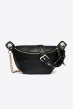 Load image into Gallery viewer, PU Leather Chain Strap Crossbody Bag (black or white)

