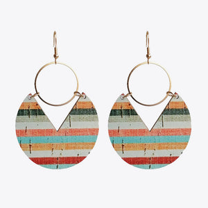 Boho Wooden Dangle Earrings  (multiple color options)