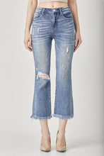 Load image into Gallery viewer, Ryleigh High Waist Distressed Cropped Bootcut Jeans by Risen
