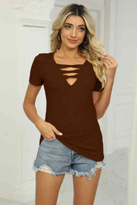 A Bit Twisted V-Neck T-Shirt (multiple color options)