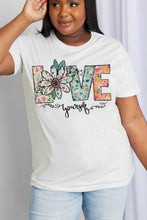 Load image into Gallery viewer, LOVE YOURSELF Graphic Cotton Tee (2 color options)
