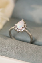 Load image into Gallery viewer, Opalescent Elegance 925 Sterling Silver Opal Pear Shape Ring
