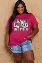 Load image into Gallery viewer, TEACH LOVE INSPIRE Graphic Cotton T-Shirt (multiple color options)
