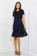 Load image into Gallery viewer, Sweet Valor Contrasting Lace Midi Dress
