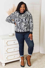 Load image into Gallery viewer, Winter Romp Zebra Print Sweater
