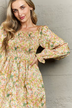 Load image into Gallery viewer, Walk Through The Meadows Floral Smocked Square Neck Dress
