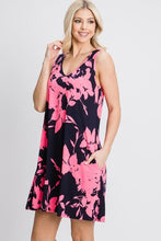 Load image into Gallery viewer, Best of Me Floral V-Neck Tank Dress with Pockets
