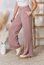 Load image into Gallery viewer, Leisure in Luxe High Waist Slit Wide Leg pants

