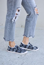 Load image into Gallery viewer, Have You Heard Plaid Plush Flat Sneakers
