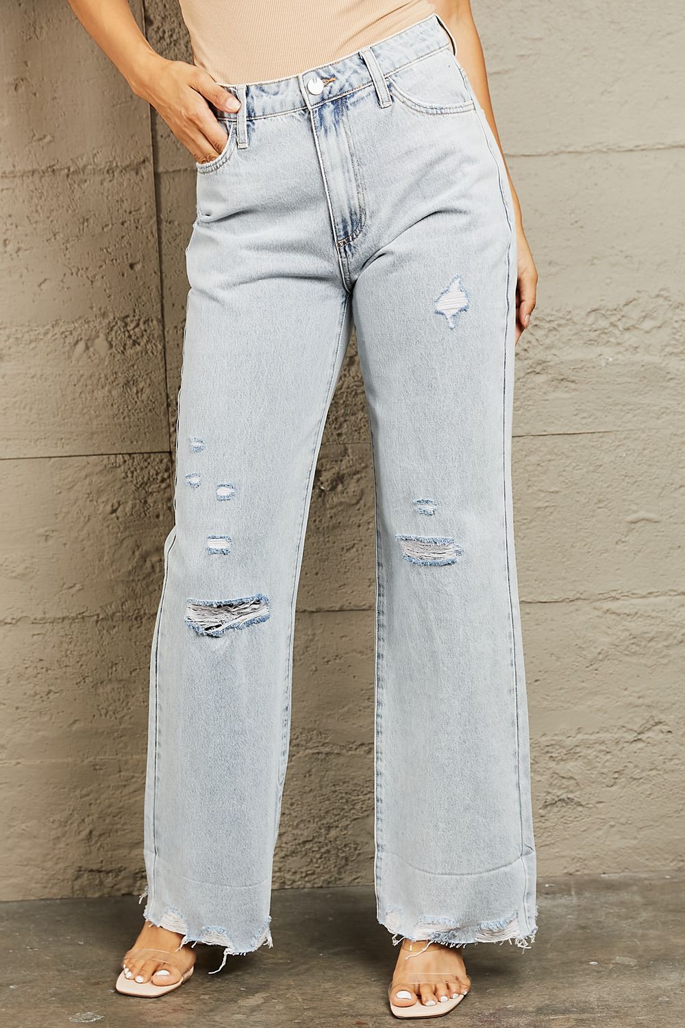 Julia High Waist Flare Jeans by Bayeas
