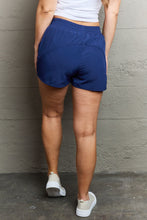 Load image into Gallery viewer, Reach My Goals Zipper Pocket Detail Active Shorts in Navy
