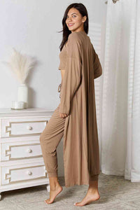 Luxe In Loungewear 3 pc. Tank, Pants, Cardigan Lounge Set (multiple color options)